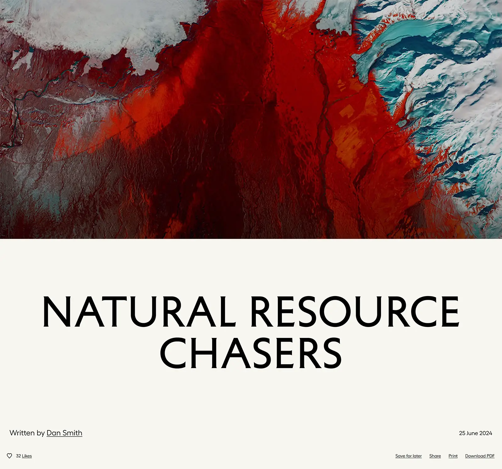 Brunswick Review magazine story cover page view: natural resource chasers